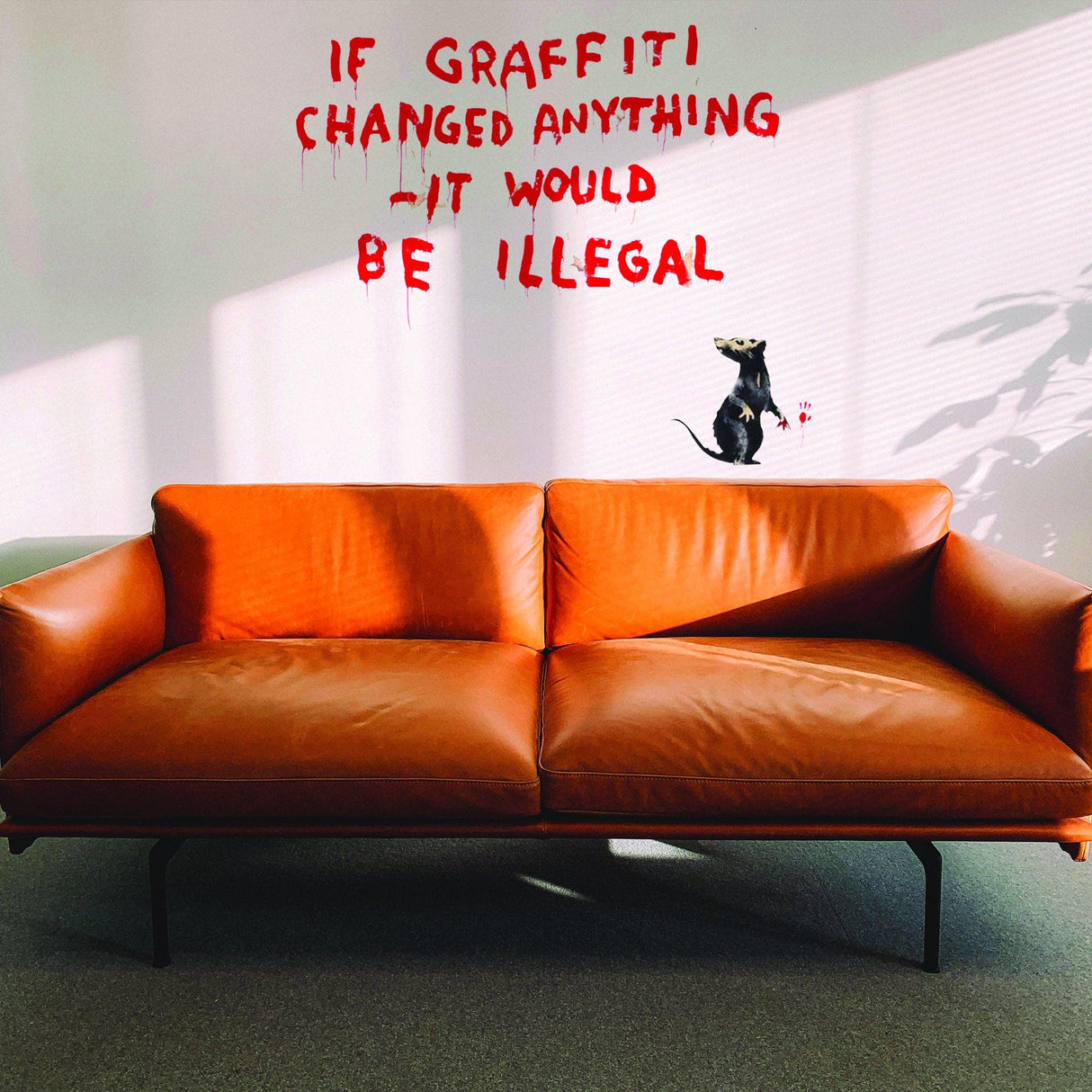 Banksy Illegal Rat Vinyl Wall Sticker - Art Home Decor Cool And Premium Waterproof Decal - Decords