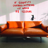 Banksy Illegal Rat Vinyl Wall Sticker - Art Home Decor Cool And Premium Waterproof Decal - Decords