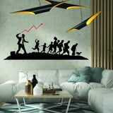 Banksy Businessman Vinyl Wall Sticker - Art Home Decor Cool And Premium Waterproof Decal - Decords