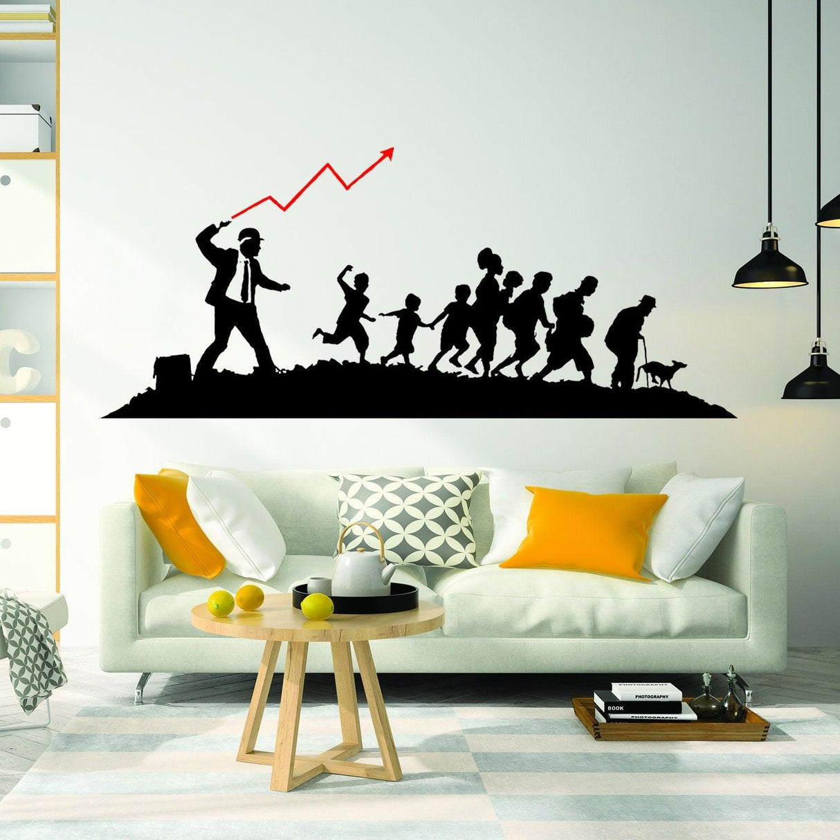 Banksy Businessman Vinyl Wall Sticker - Art Home Decor Cool And Premium Waterproof Decal - Decords