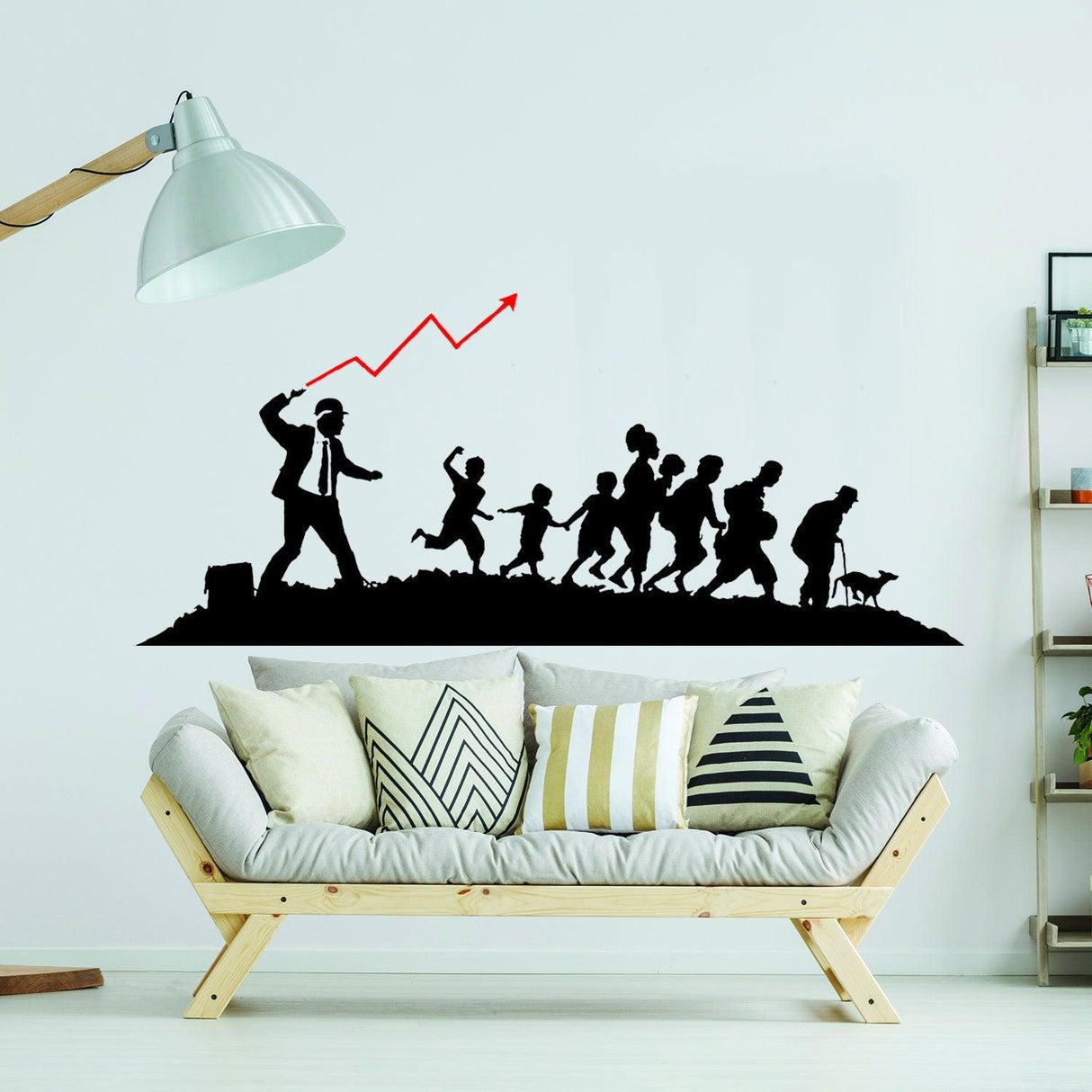 Banksy Businessman Vinyl Wall Sticker - Art Home Decor Cool And Premium Waterproof Decal - Decords