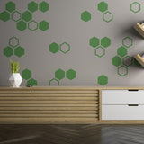 50x Honeycomb Wall Stickers Decor - Geometric Hexagon Sticker For Bedroom Living Room - Decords