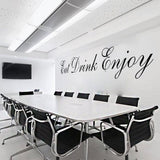 Eat Drink Enjoy Quote Wall Vinyl Sticker - Kitchen Love Tag And Text Decal Sign - Decords