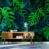 Leaves Wallpaper Tapestry Decor - Green Room Tropical Stick Peel Hanging - Decords