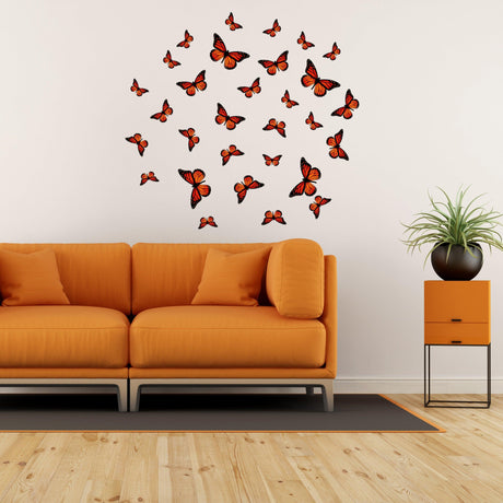 30 Butterfly Wall Decor Stickers - Art Decorations Decals For Girl Room Bedroom - Decords