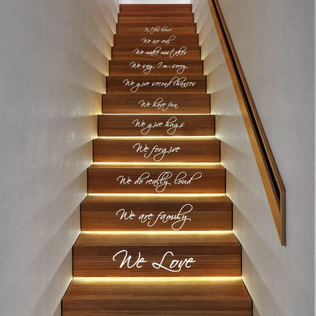 In This House Quote Stair Decals - Stairs Decal Quotes Vinyl Stickers - Decords