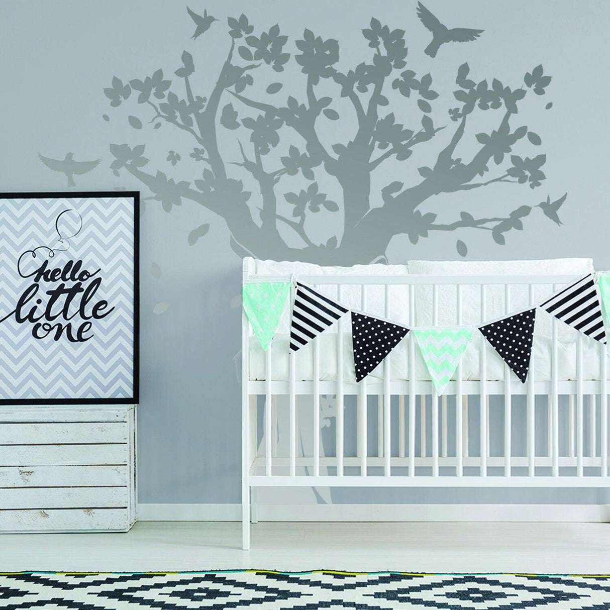 Tree Wall Decal Decor - Large Art Vinyl Sticker For Nursery Kids Room - Decords