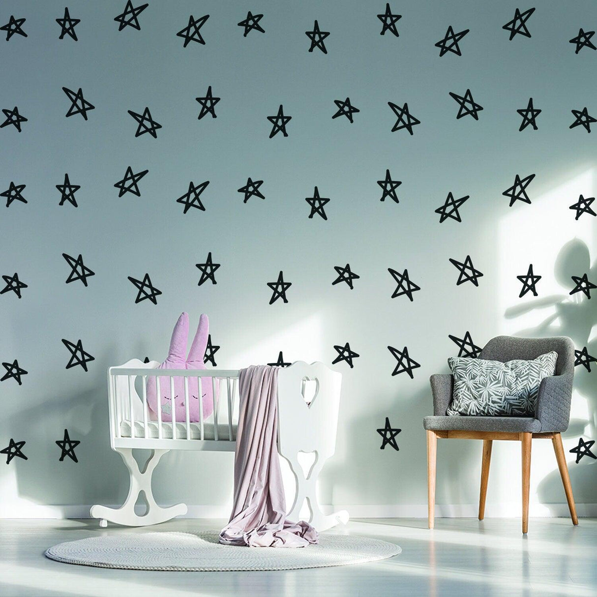 40x Star Stickers - Baby Shower Decor Set Vinyl Wall Twinkle Decal - Decords