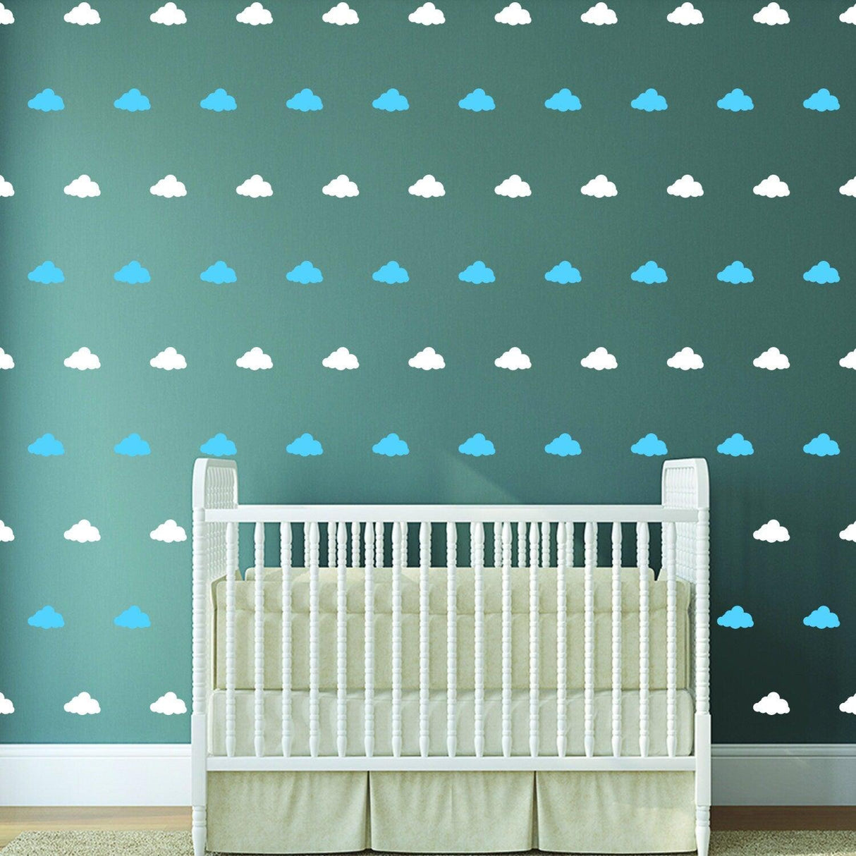 40x Cloud Wall Decals - Nursery Stickers Clouds Decal For Baby Room - Decords