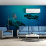 Wallpaper Shark Decor Sticker - 3d Underwater Ocean Wall Stickers Removable Decal - Decords