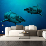 Wallpaper Shark Decor Sticker - 3d Underwater Ocean Wall Stickers Removable Decal - Decords