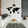 World Map Vinyl Sticker - Wall Art Vinyl Of The Decor Decal Label - Decords