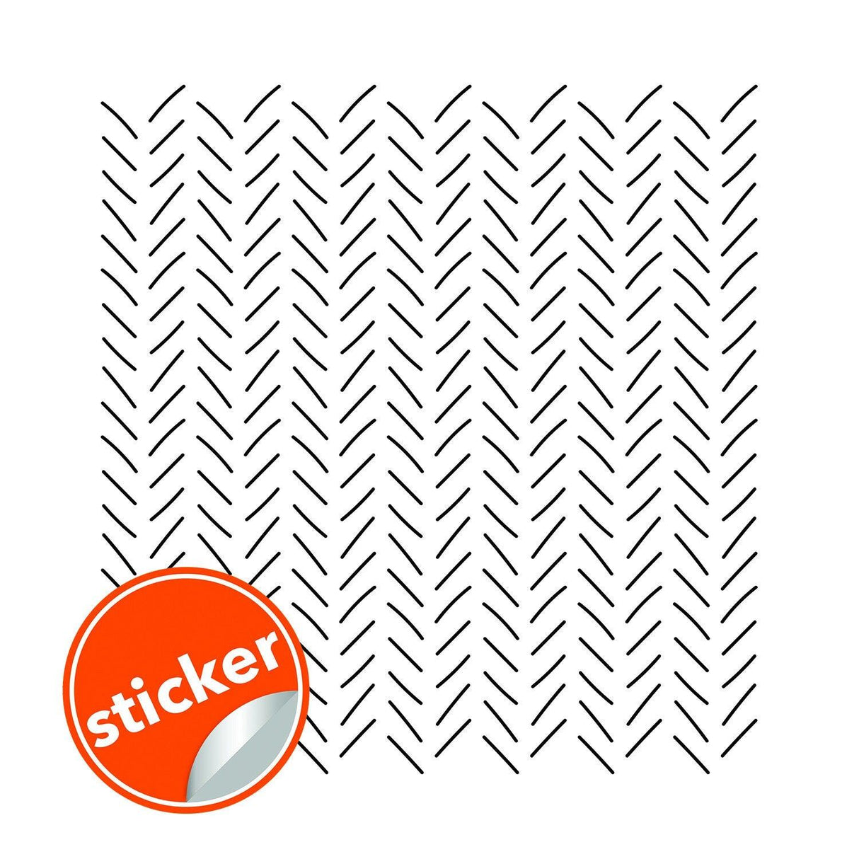 7x Rolls of Herringbone Wallpaper Peel And Stick Stickers - Geometric Self Adhesive Black Removable Stripes Wall - Decords