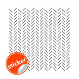 7x Rolls of Herringbone Wallpaper Peel And Stick Stickers - Geometric Self Adhesive Black Removable Stripes Wall - Decords