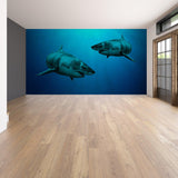 Wallpaper Shark Decor Sticker - 3d Underwater Ocean Wall Stickers Removable Decal - Decords