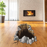 3d Floor Porthole Sticker - Self Adhesive Art Mural Living Room Vinyl  Hole Decal For Interior - Decords