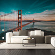 California Golden Gate Bridge Wallpaper Sticker - Wall Cover Art San Francisco Vinyl Print Room Decal - Decords