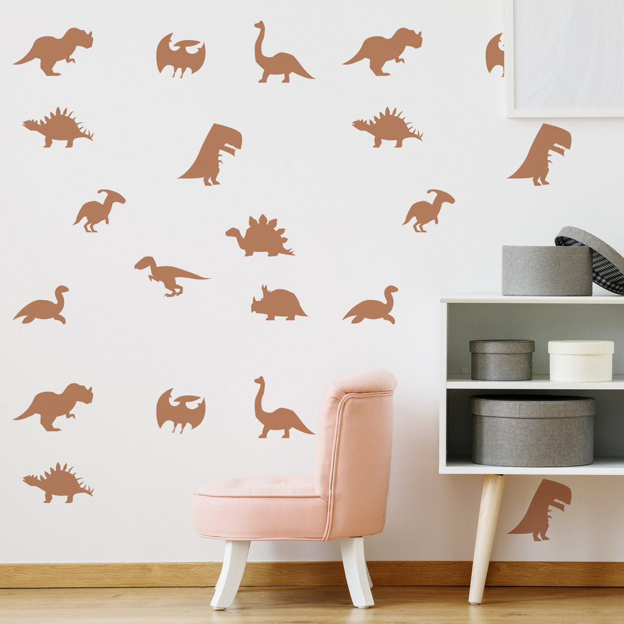 40x Dinosaur Silhouette Wall Decal - Dino Nursery Baby Room Art Vinyl Decor Decals - Decords