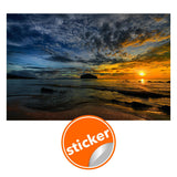 Sunset Wallpaper Decals - Peel Stick Nature Photo Self Adhesive Mural Wall Paper Decal - Decords