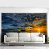 Sunset Wallpaper Decals - Peel Stick Nature Photo Self Adhesive Mural Wall Paper Decal - Decords