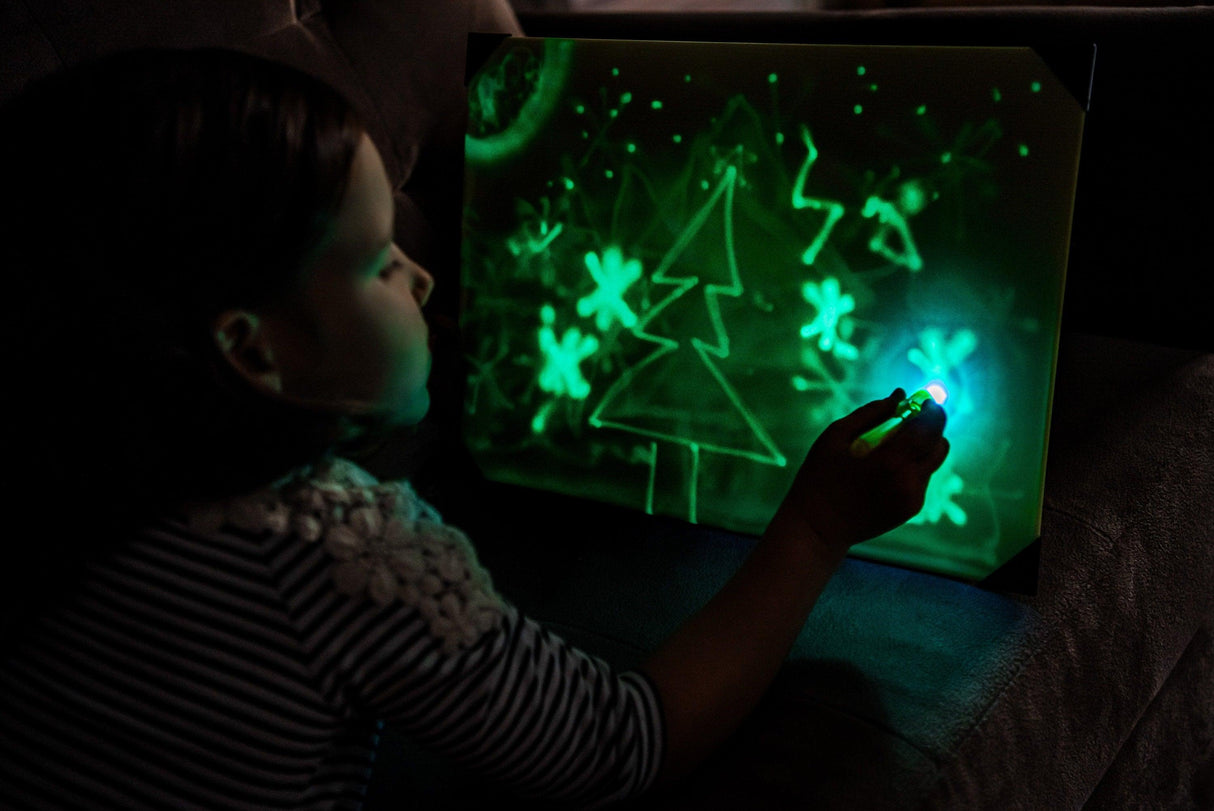 Light Drawing Board For Kids - The Glow In Dark Neon Effect Draw Pad Tablet - Decords