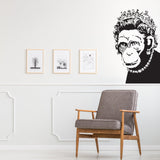 Banksy Monkey Queen Wall Art Sticker - Funny Positive Vinyl Kitchen Decal - Decords