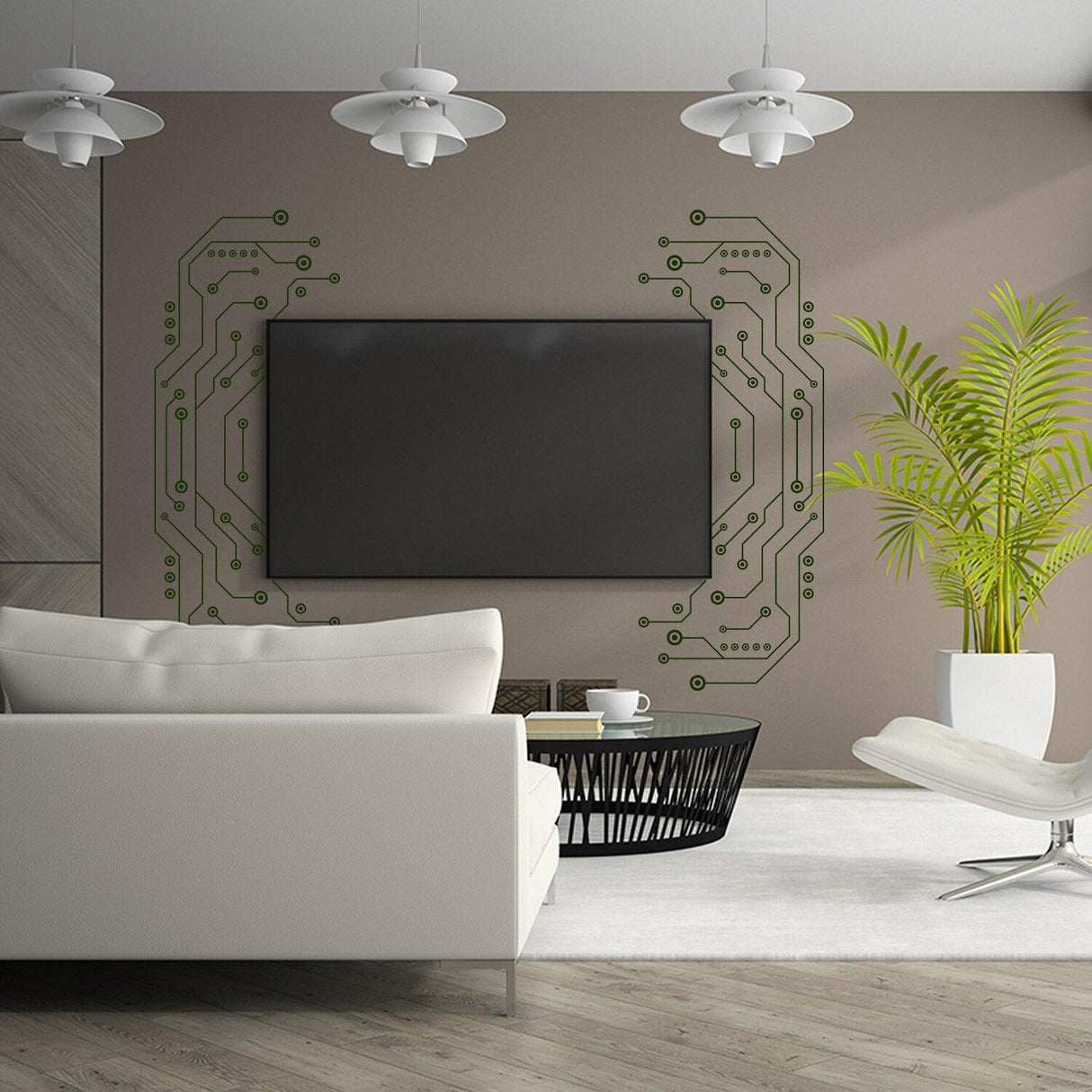 TV Wall Decor Art Vinyl Decals - Decorative Stickers For Living Room - Decords