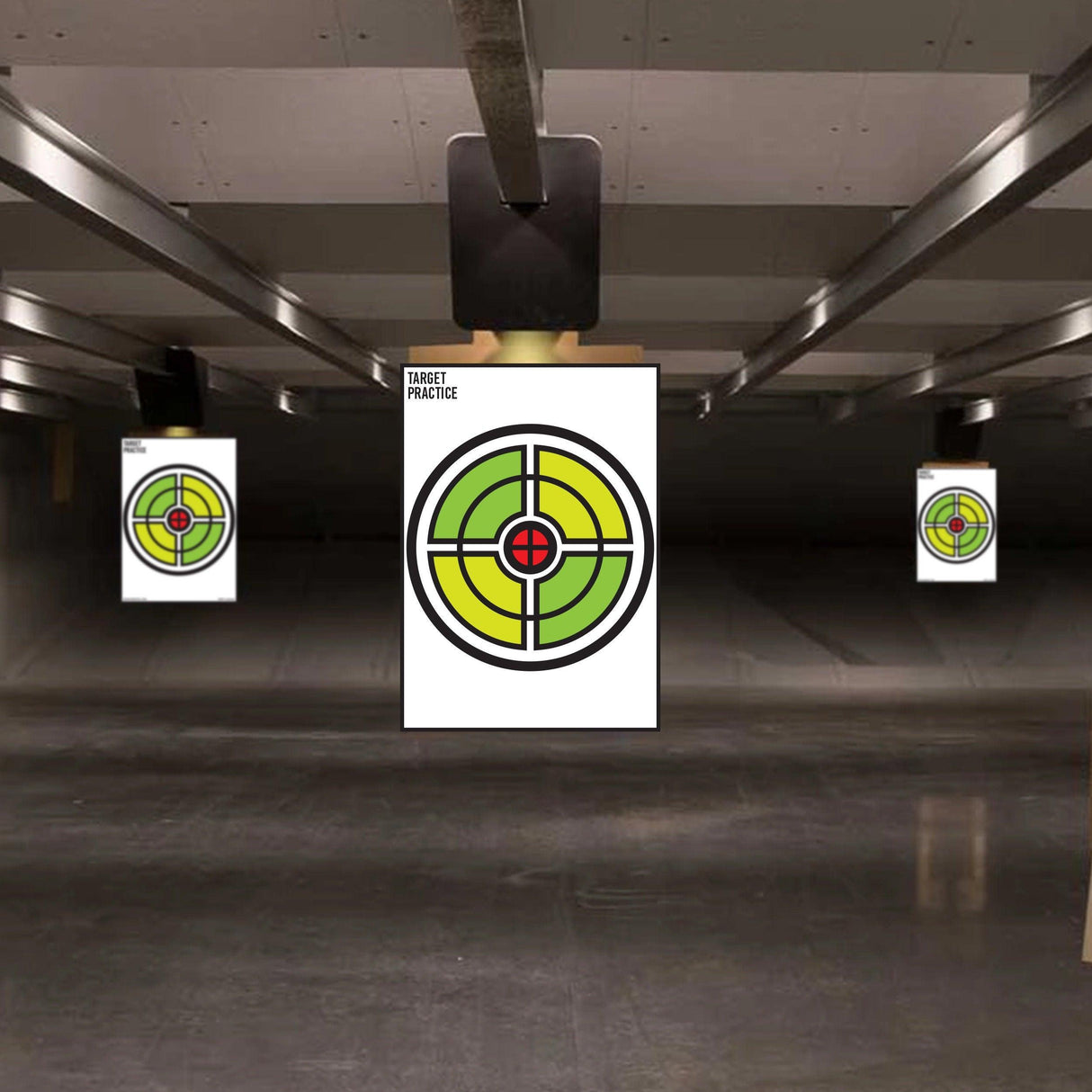 Range Shooting Targets Practice For Gun Rifle Pistol Airsoft Handgun - Large Outdoor Circle Paper Shoot Set - Decords