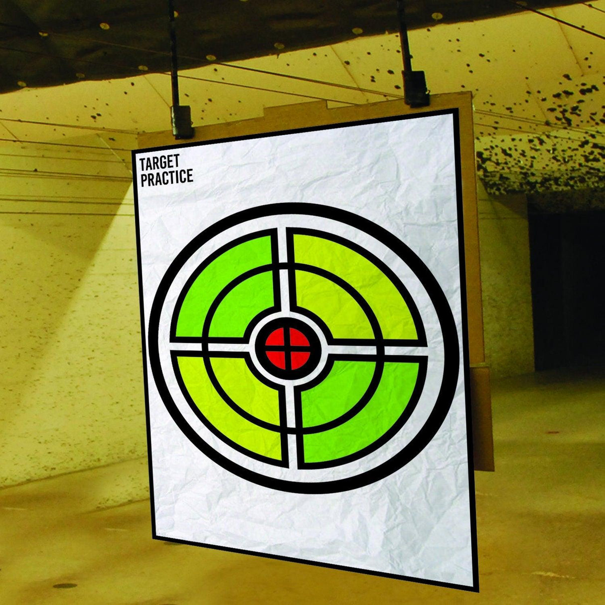 Range Shooting Targets Practice For Gun Rifle Pistol Airsoft Handgun - Large Outdoor Circle Paper Shoot Set - Decords