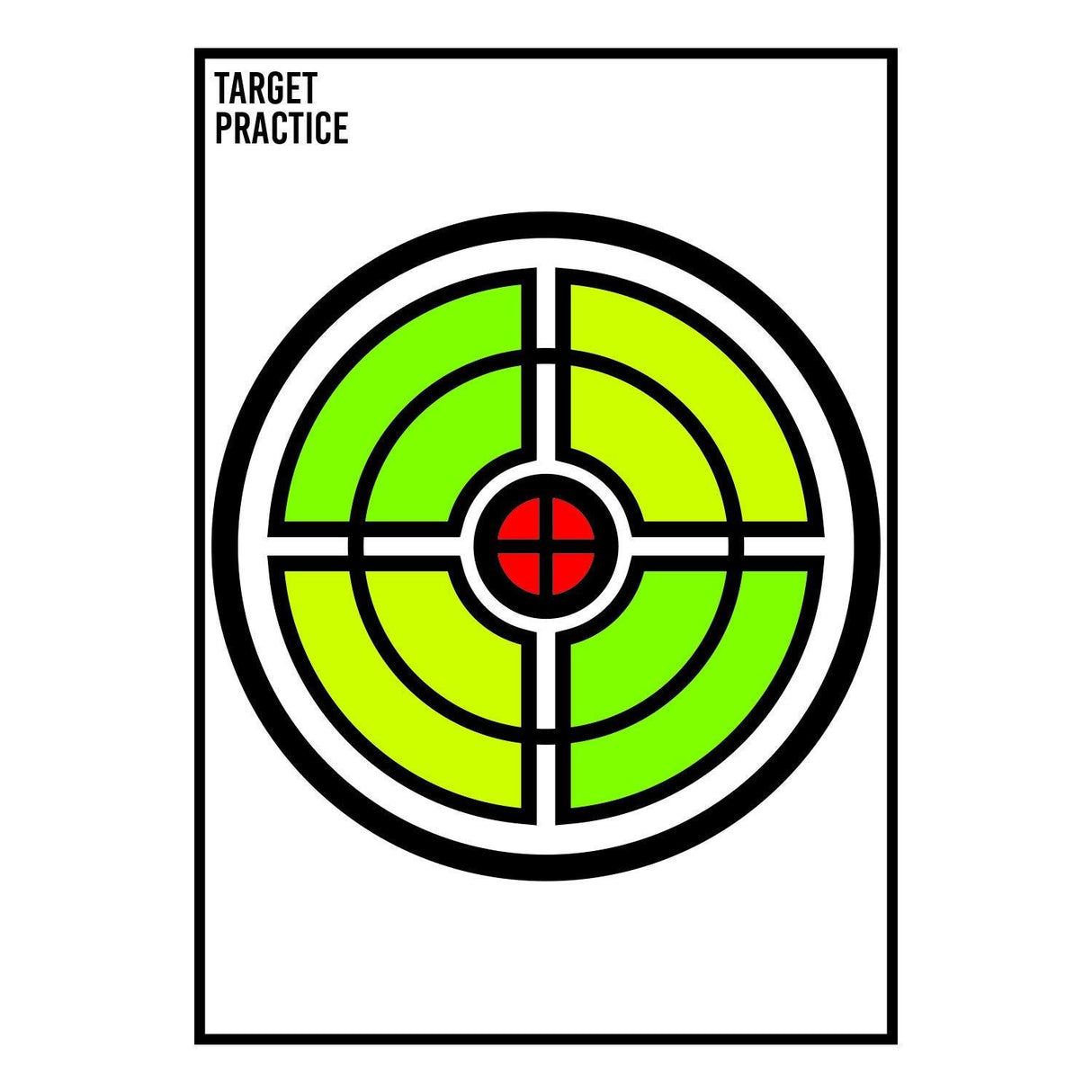 Range Shooting Targets Practice For Gun Rifle Pistol Airsoft Handgun - Large Outdoor Circle Paper Shoot Set - Decords