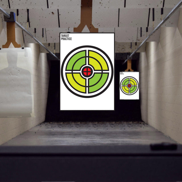 Range Shooting Targets Practice For Gun Rifle Pistol Airsoft Handgun - Large Outdoor Circle Paper Shoot Set - Decords