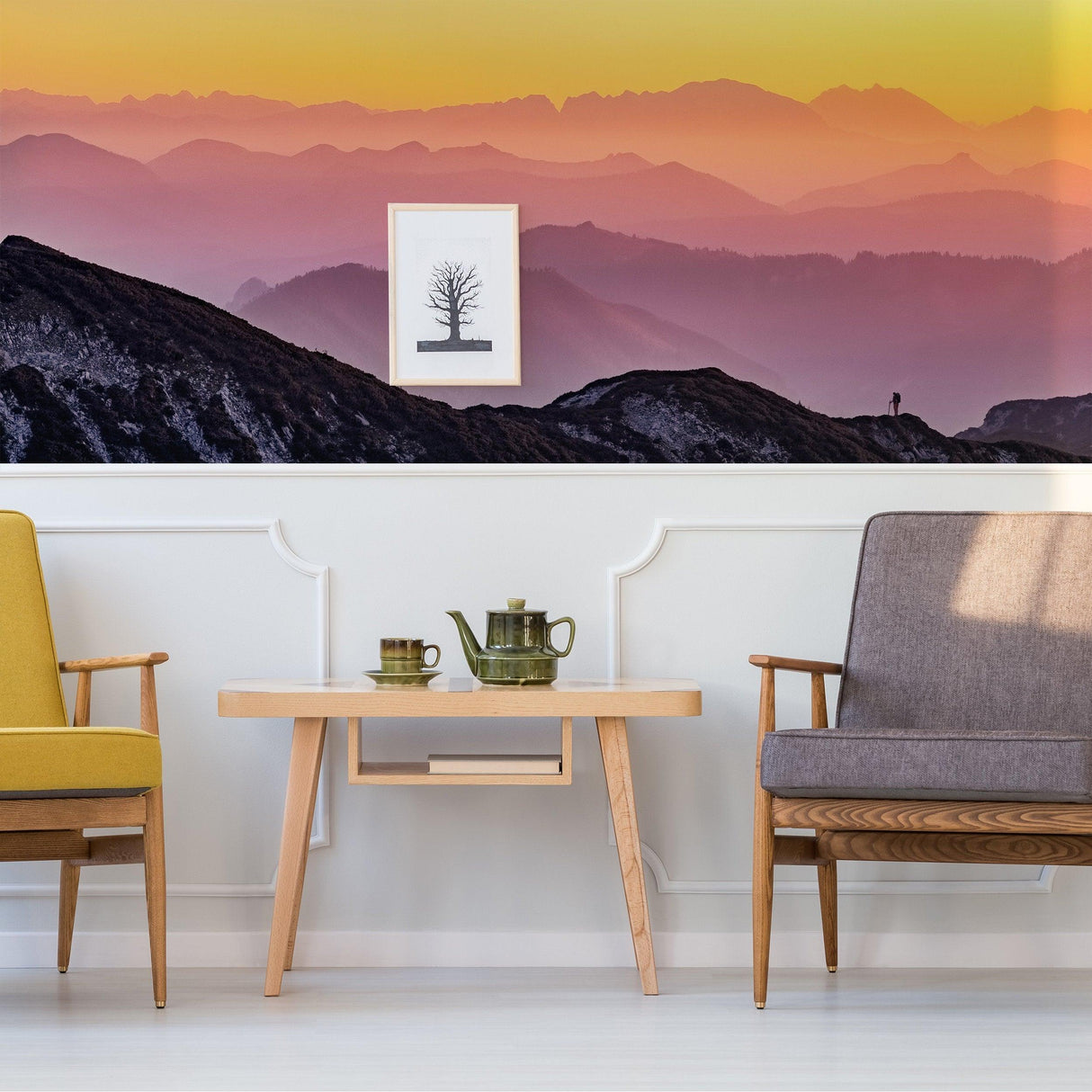 Sunset Wallpaper Decals - Peel Stick Nature Photo Self Adhesive Mural Wall Paper Decal - Decords