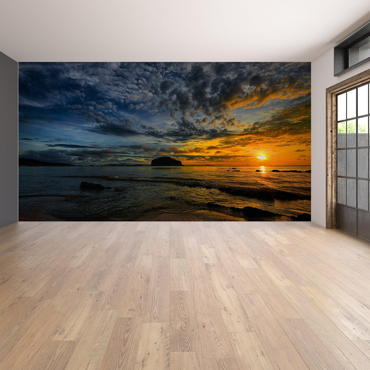 Sunset Wallpaper Decals - Peel Stick Nature Photo Self Adhesive Mural Wall Paper Decal - Decords