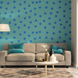 Circle Wall Stickers - Blue 2 Inches Round Dot Labels - Decords