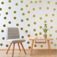 Circle Wall Stickers - Gold 2 Inches Round Dot Labels - Decords