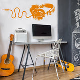 Music Wall Decal Decor - Vinyl Dj Headphones Sticker For Teen Boy Room - Decords