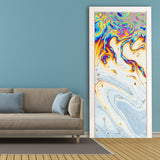 3d Door Cover Sticker - Abstract Wallpaper Front Door Mural Wall Decal - Decords