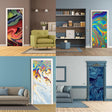 3d Door Cover Sticker - Abstract Wallpaper Front Door Mural Wall Decal - Decords