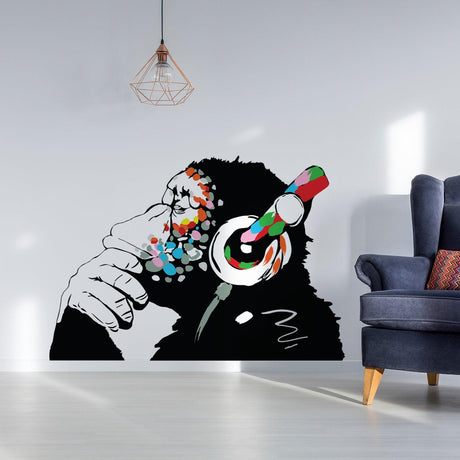 Banksy Wall Art Monkey Sticker Decal - Decords