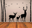 Deer Wildlife Wall Decal - Birch Tree Forest Moose Vinyl Sticker For Nursery Baby Kid Room Decor - Decords