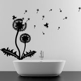 Dandelion Wall Decor Decal - Large Flower Vinyl Art Sticker For Bedroom Living Room Bathroom - Decords