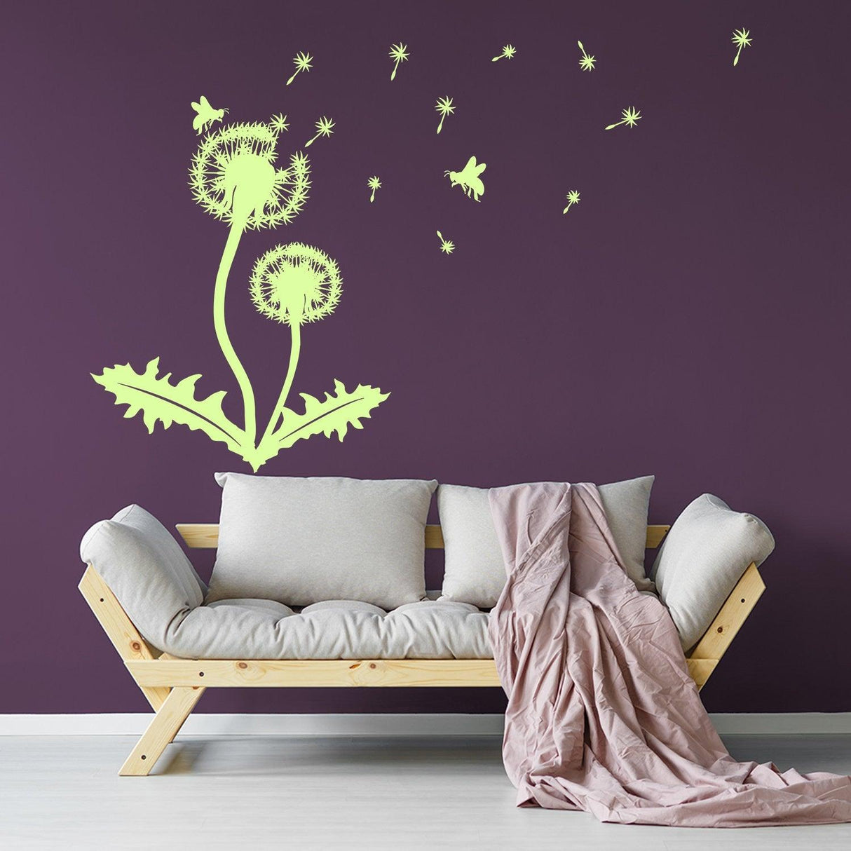 Dandelion Wall Decor Decal - Large Flower Vinyl Art Sticker For Bedroom Living Room Bathroom - Decords