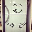 50% OFF 16" Happy Face Fridge Decal - Smiley Vinyl Sticker - Kitchen Decor - Decords