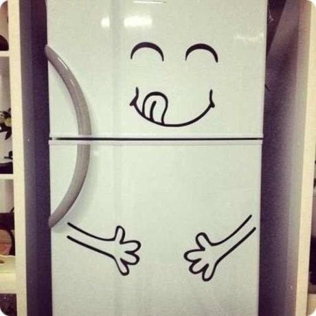 50% OFF 16" Happy Face Fridge Decal - Smiley Vinyl Sticker - Kitchen Decor - Decords