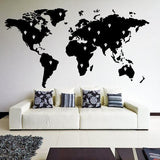 Large World Map Wall Decal Decor Sticker - Decords