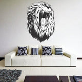 Lion Head Wall Decal Decor - Large Wild Lions Vinyl Sticker For Bedroom Living Room Decor - Decords