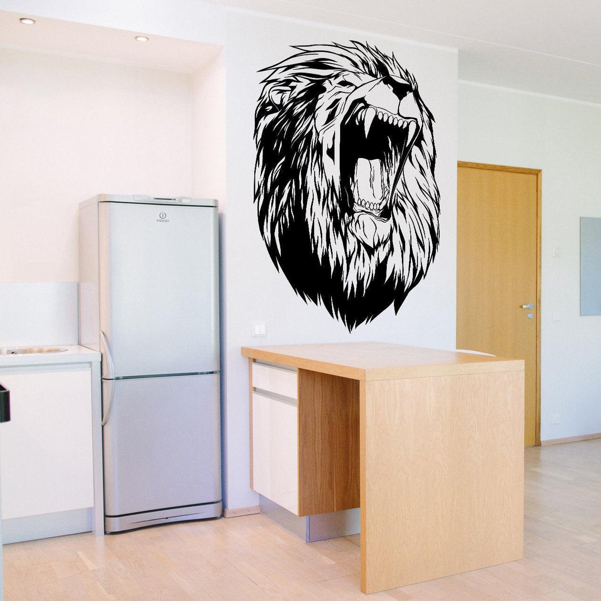 Lion Head Wall Decal Decor - Large Wild Lions Vinyl Sticker For Bedroom Living Room Decor - Decords