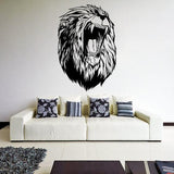 Lion Head Wall Decal Decor - Large Wild Lions Vinyl Sticker For Bedroom Living Room Decor - Decords