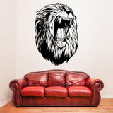 Lion Head Wall Decal Decor - Large Wild Lions Vinyl Sticker For Bedroom Living Room Decor - Decords