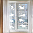 25x Window Decal Bird Strike Glass Anti Collision Cling Sticker - Deterrent Safety Anticollision Flying Prevent Frosted Protector Film - Decords